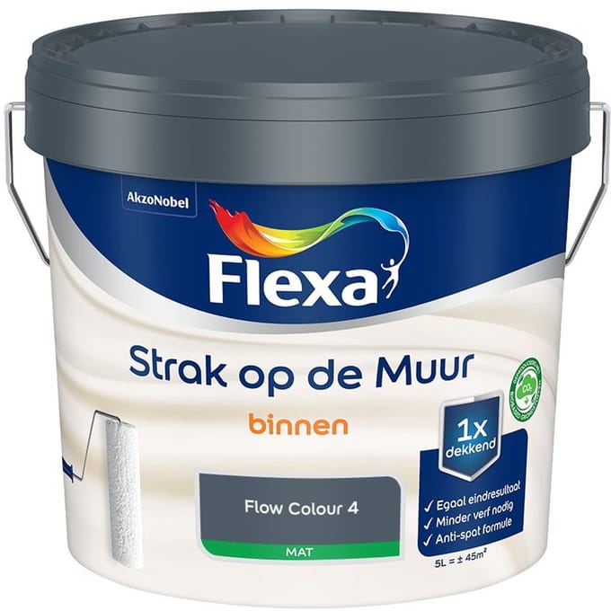 Flexa - Strak Op De Muur Binnen Mat - Flow Colour 4 - Mengverf - 5 L