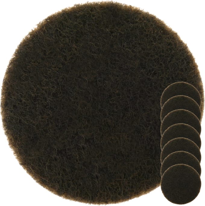 PrimeMatik - Zelfklevend meubelvilt Rond 27 mm Bruin 8 eenheden