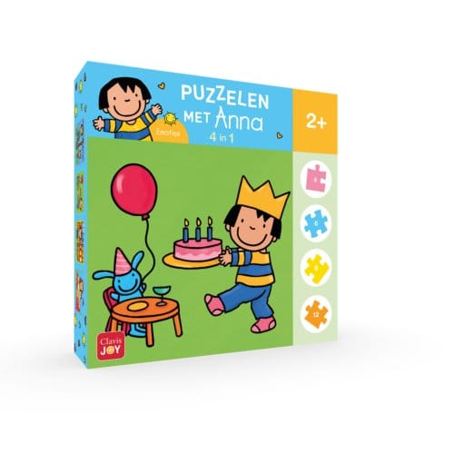 Puzzelen met Anna. 4-in-1-puzzel emoties