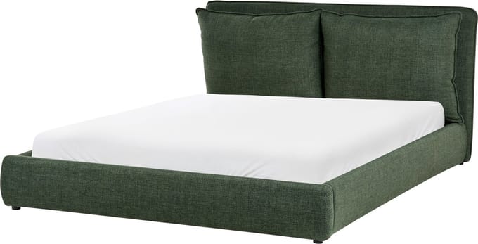 BAJONNA - Tweepersoonsbed - Donkergroen - 160 x 200 cm - Polyester