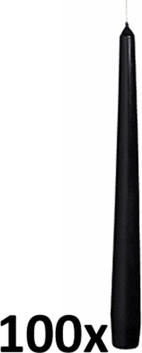 Bolsius Professional - Horeca gotische kaars - 100 stuks per verpakking - Zwart