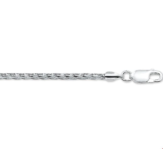 Zilver Gerhodineerd Armband Vossestaart 2,0 Mm 18 Cm 1321802