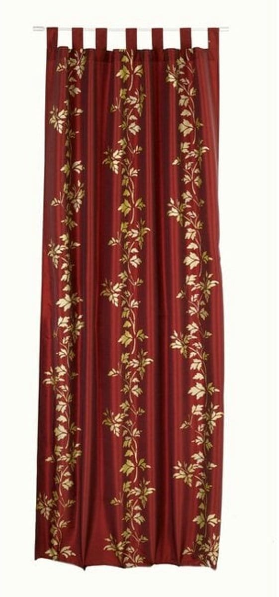 Murcia plooiband gordijn rood goud 140x245cm