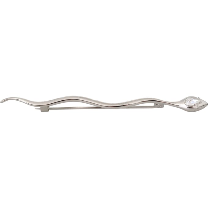 Zilveren Messing Kristallen Spilla Serpente Heren Broche Speld