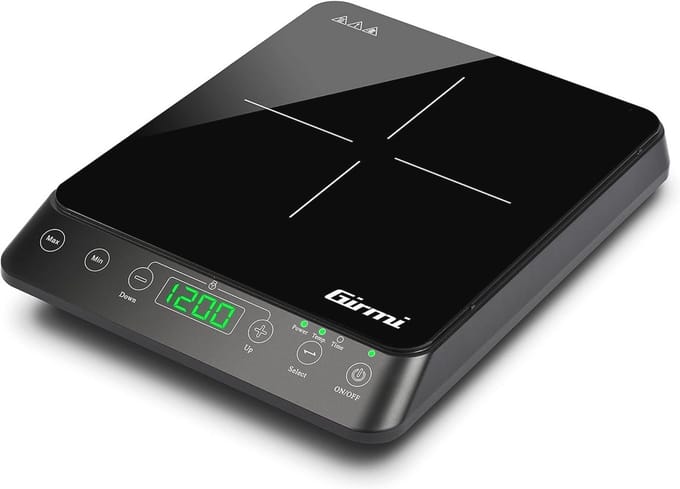 Inductiekookplaat 2000 Watt met 10 standen en Timer - Compact en Draagbaar