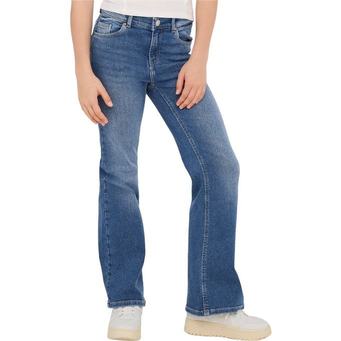 ONLY KOGJUICY LIFE FLARED DNM CRO557 NOOS Meisjes Jeans - Medium Blue Denim