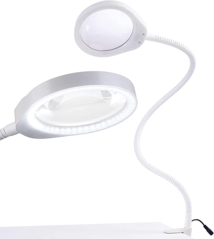 Vergrootglas met Verlichting - Loeplamp - Vergrootspiegel Led - Wit
