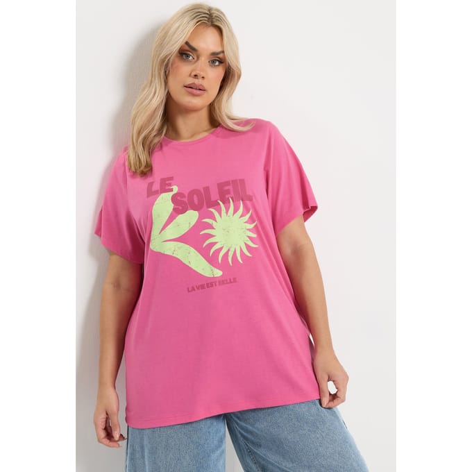Yours Roze 'Le Soleil' Tshirt Size 42