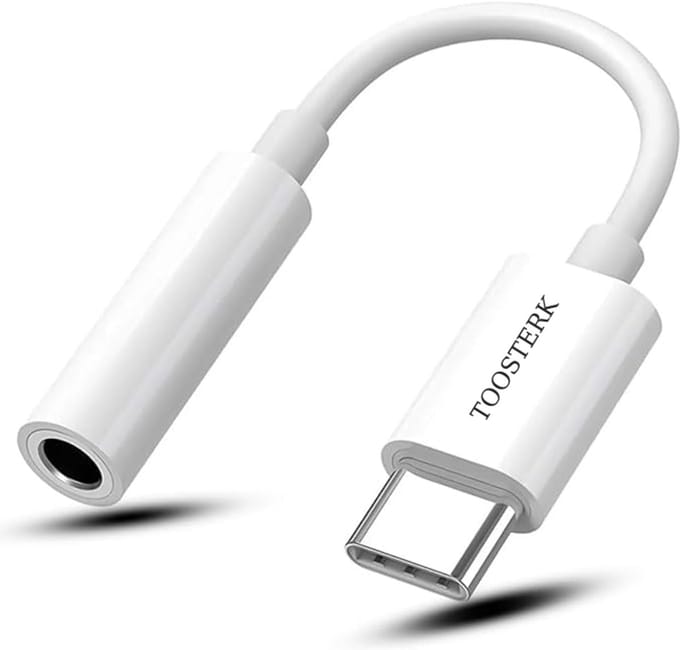 Audio kabel Type C naar 3,5 mm, Headphone Jack Convertor USB C naar 3,5 AUX – Wit
