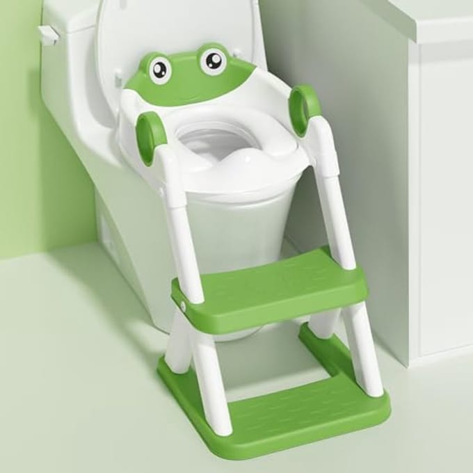 2-in-1 Potty Training Seat voor Kinderen met Spatbescherming en Anti-Slip Pad