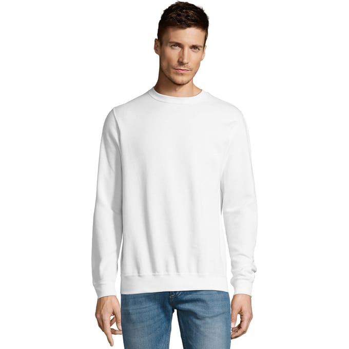 SOLS Uniseks Adult New Supreme Sweatshirt (Wit)