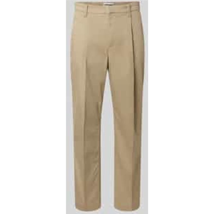 regular fit chino van katoenmix model 'TAAMIR PLEATED'