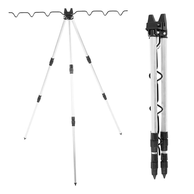 Multifunctioneel Hengel Statief Outdoor Zeevissen Steunstandaard Universeel Telescopisch Driehoek wit