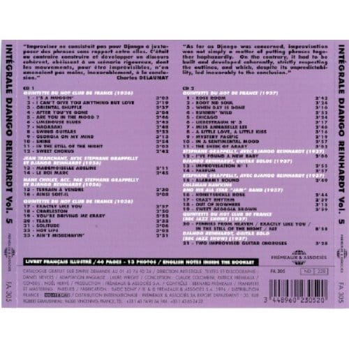 Django Reinhardt - Complete Django Reinhardt 5 (2 CD)
