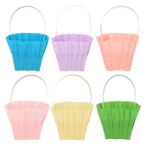 Meri meri pasen paasmandjes à 6 stuks in diverse kleuren