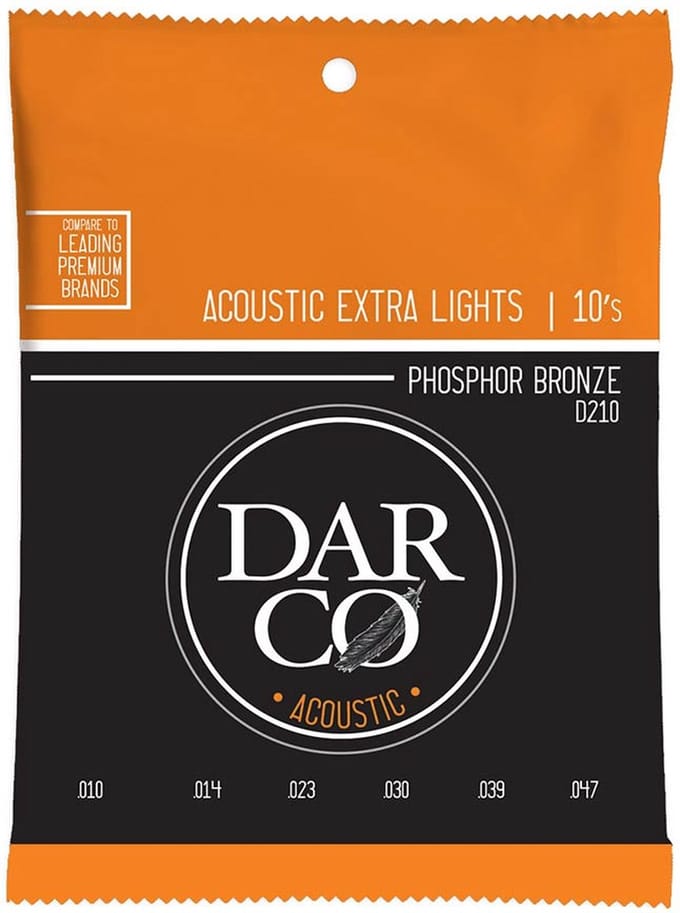 Darco D210 snaren set acoustic phosphor bronze, extra light 010