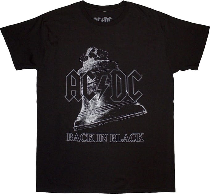 AC/DC - Back In Black Bell Heren T-shirt - M - Zwart