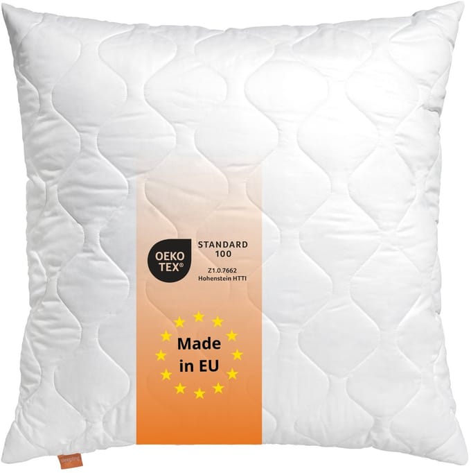 sleepling 190001 kussen met ritssluiting, 100% microvezel, 80 x 80 cm, wit