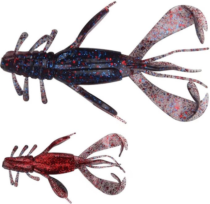 PikeAttack-Creature bait-Set 4 stuks-Roofvissen-Carolinarig-texasrig-Creaturebait-Softbait-Crawfish