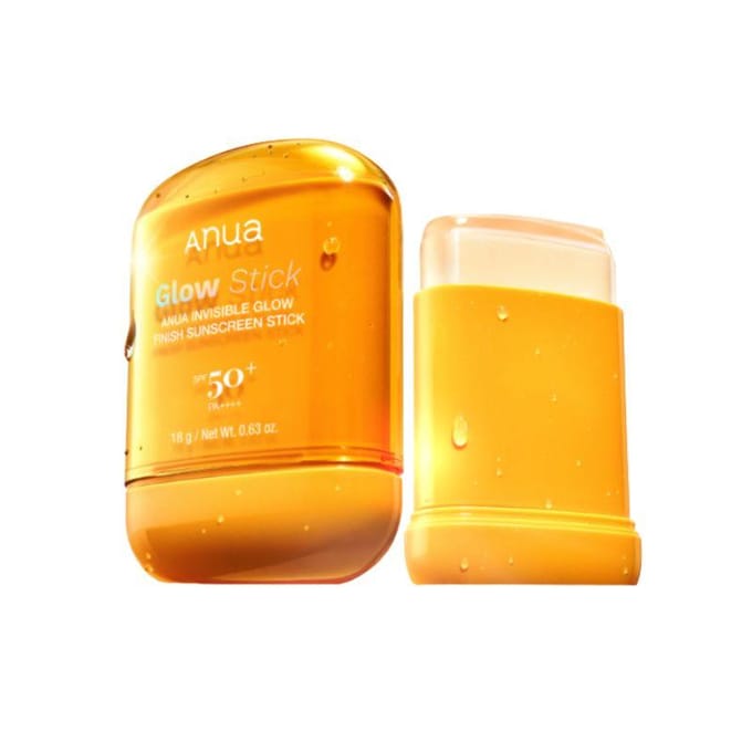 ANUA Zero-Cast Daily Glow Finish Sun Stick SPF50+ PA++++ Hydraterende UV-Bescherming Dubbel Pak 18g x 2 1box(2ea) orange