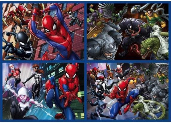 Educa Meegroeipuzzel 4-in-1 Spider-Man Multi Pack 50-80-100-150st Kinderpuzzels