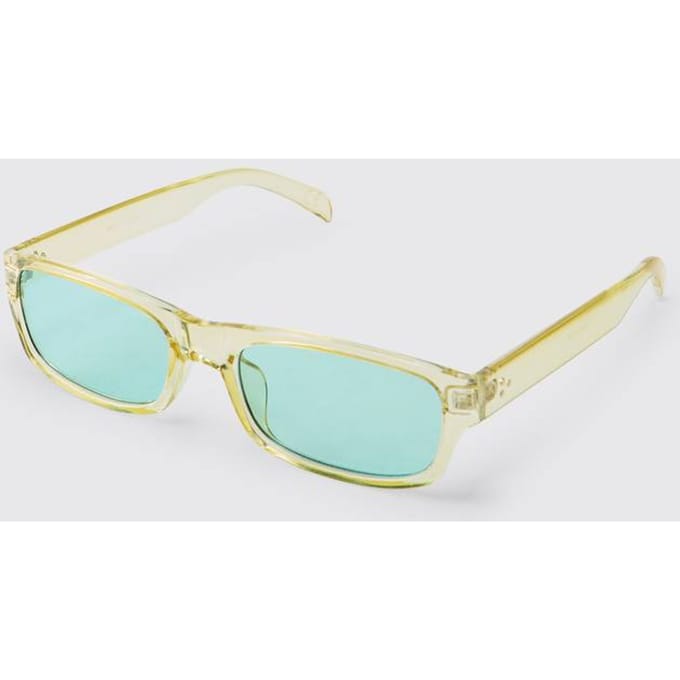 Retro Groene Plastic Getinte Zonnebril | Green