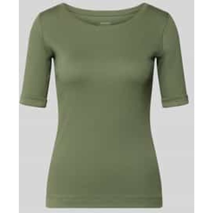 T-shirt met ronde hals en 1/2-mouwen