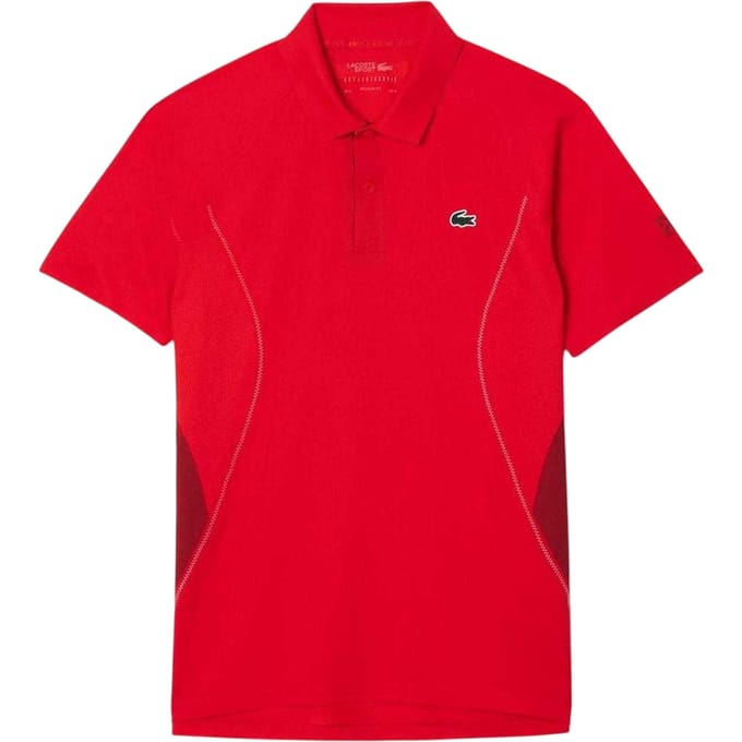 Lacoste Heren Tennis x Novak Djokovic Regular Poloshirt (Rood)