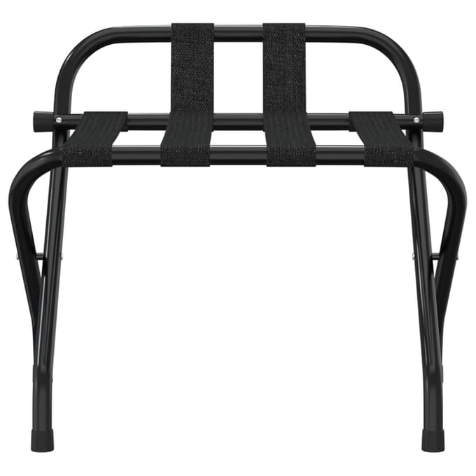 vidaXL - Bagagerek - met - rugleuning - 56x39x52 - cm - zwart