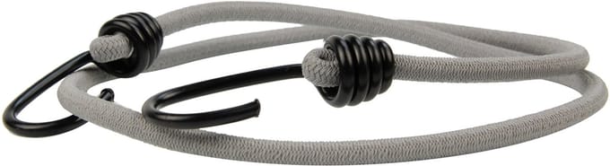 Afdekzeilwinkel - Snelbinder 100cm grijs pe 8mm koord met 2 spinhaken