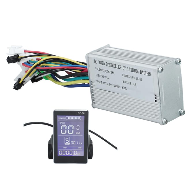 36V 48V 250W 350W Elektrische Fiets Motor Controller Elektrische Fiets Scooter Controller GD06 Display white