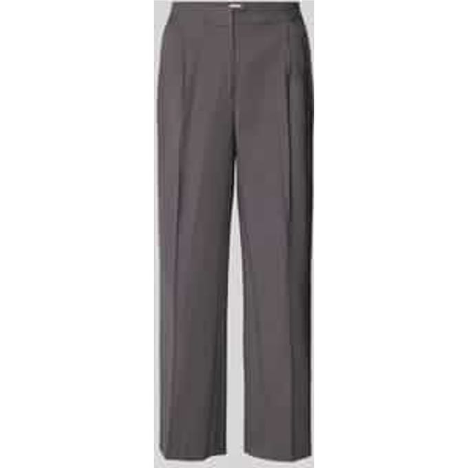 Regular fit stoffen broek met persplooien