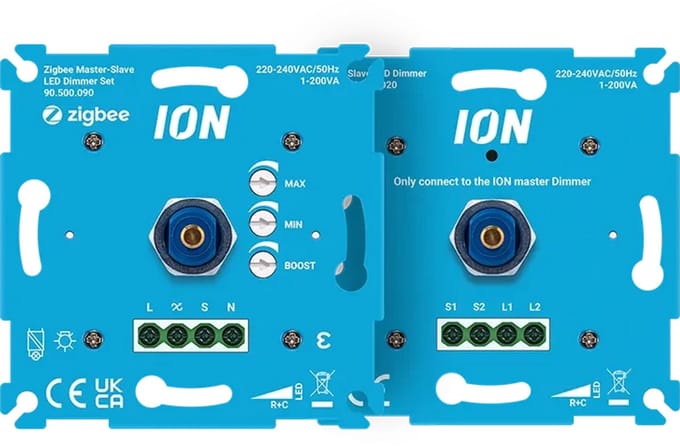 ION industries universele LED dimmer set master + slave Zigbee 0.3-200W (90.500.090)