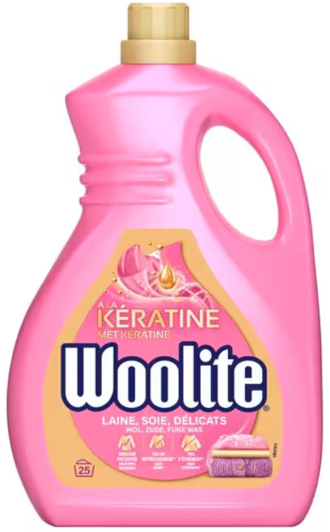 Woolite Delicate - Vloeibaar Wasmiddel - Met Keratine - Gekleurde Was - 25 Wasbeurten - 1,5L
