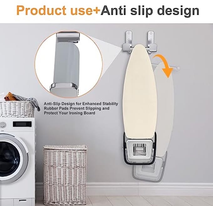 Moderne Wand Bevestigde Strijkplank Hanger - Ruimtebesparende Oplossing voor Strijkaccessoires