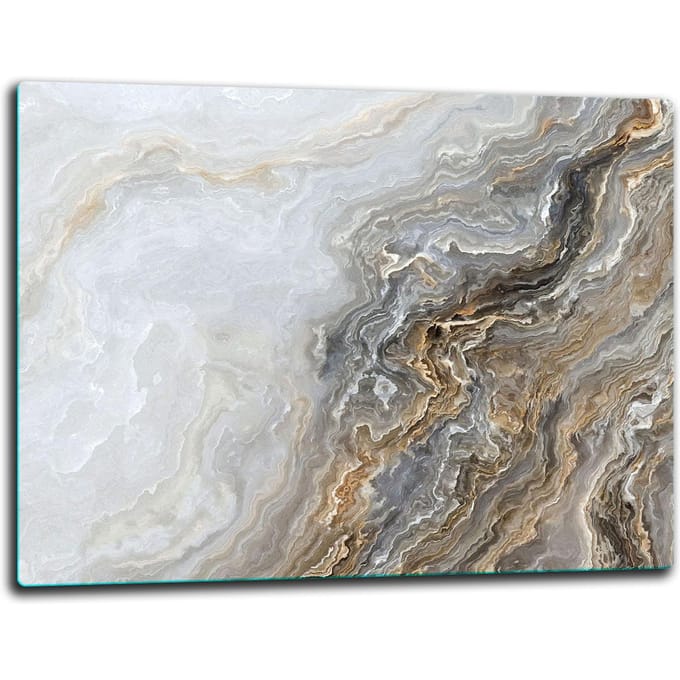 TMK ArtDeko - Snijplank - Glas - 52x40 cm - Marmer Look