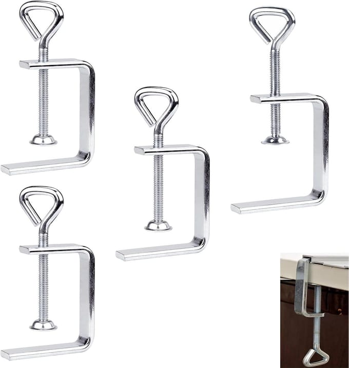 Solidchoice - Set van 4 RVS Klemmen met Verstelbare Breedte