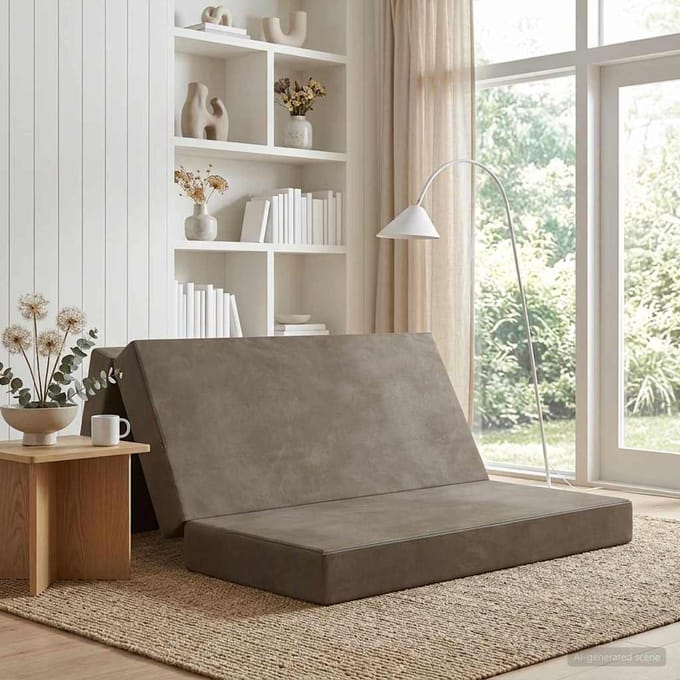 vidaXL - Vouwbare - Sofa - Bed - 140 - x - 67 - x - 45 - cm - Lichtgrijs