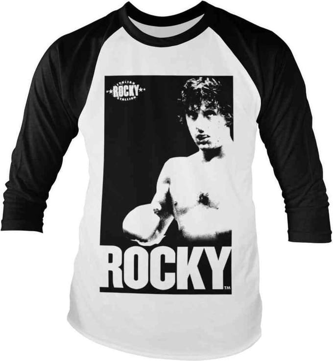 Rocky Raglan top -S- Vintage Photo Wit/Zwart