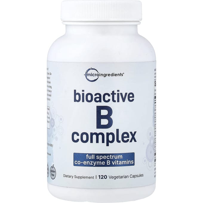 Micro Ingredients, Bioactief B-Complex, 120 Plantaardige Capsules