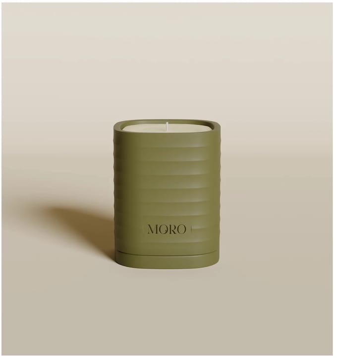 Moro home essentials kaars 220gr amber & musk olive green
