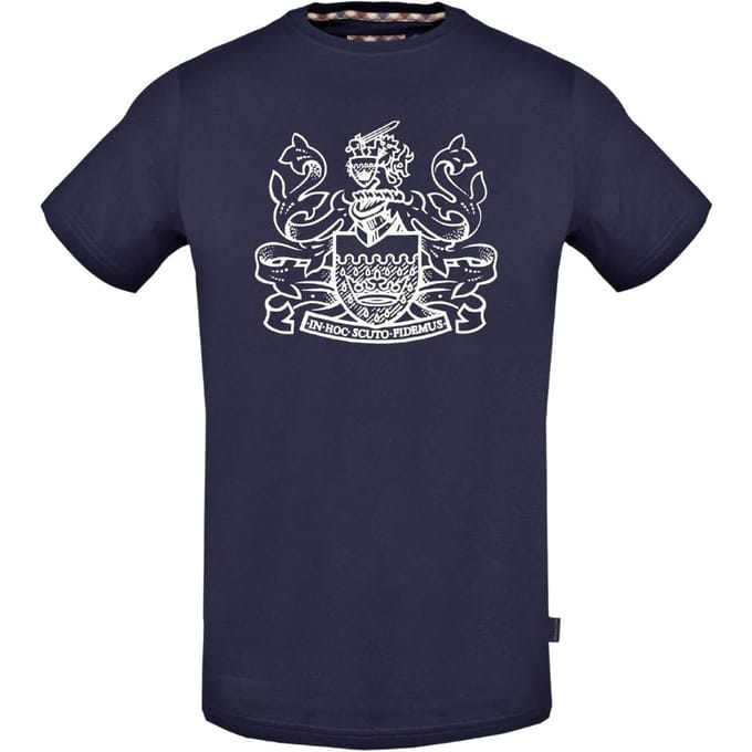 Aquascutum Aldis Crest marineblauw T-shirt