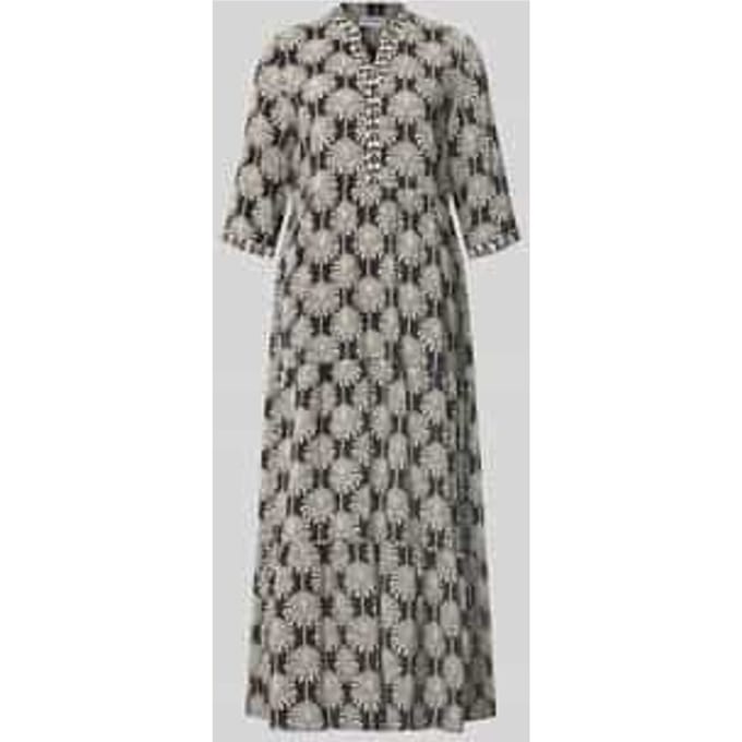 Relaxed fit midi-jurk van pure viscose