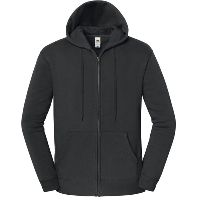 Fruit of the Loom Heren Iconic Premium Sweat Jacket met capuchon (Licht Grafiet)