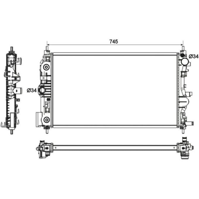 Radiator, motorkoeling NRF 53131