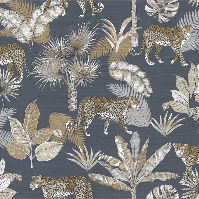 DUTCH-WALLCOVERINGS-Behang-Leopard-zwart-en-beige