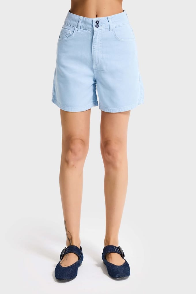 It's Basic - MINI DENIM SHORT - AQUA