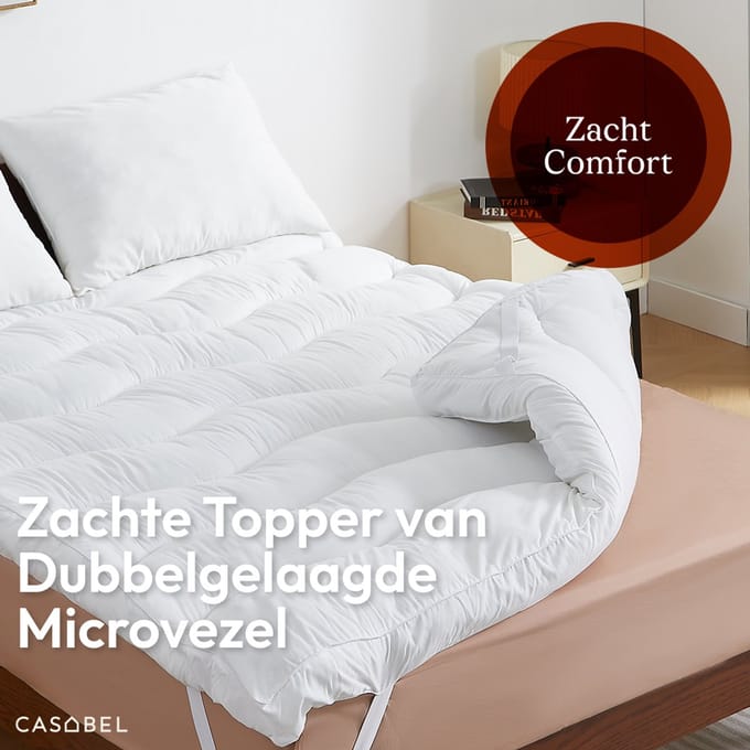CASABEL Cloud Matras Topper 140 x 190 cm Extra Dik in Microvezel - Optimaal Comfort