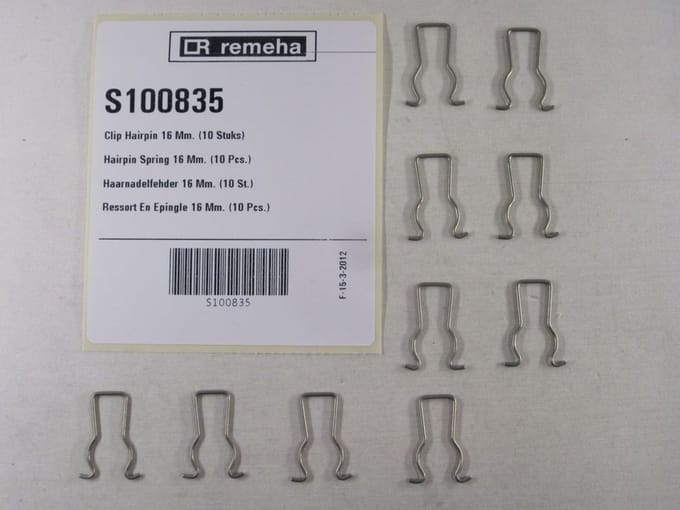 Remeha Haarnadelfehder 16mm (10x), S100835