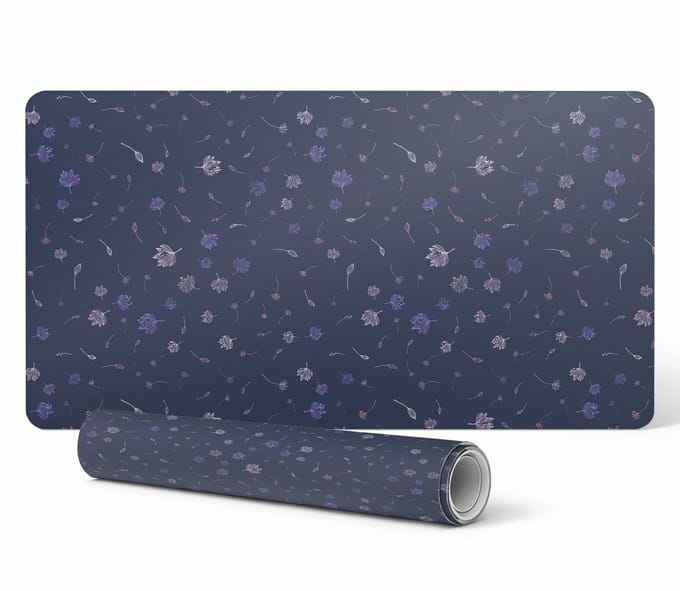 Tafelonderlegger met een trendy bloemenprint (120x60 cm)